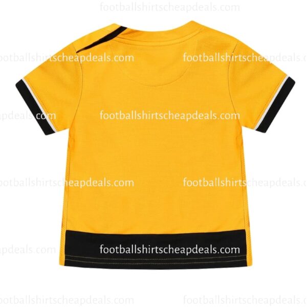 the back of Wolves Home Kids Football Shirt 2022/23