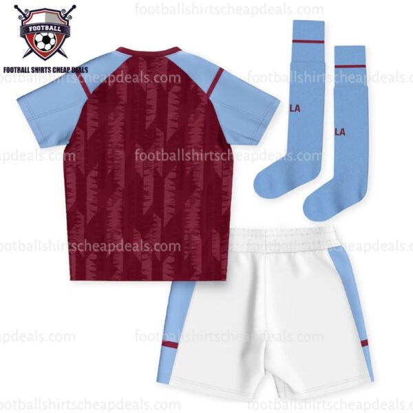 the back of Aston Villa Home Kid Football Kit 2023/24