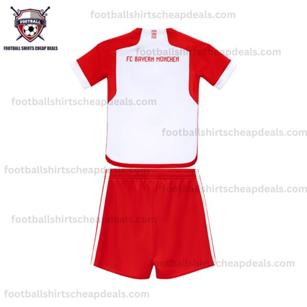 the back of Bayern Munich Home Kids Kit 23_24 Football Shirt Cheap Deals