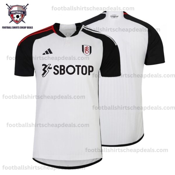 the front of Fulham Home Men Shirt 2023/24