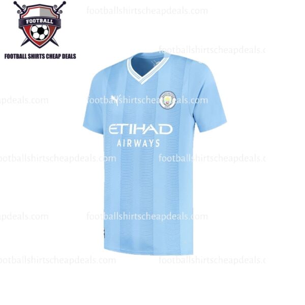 the front of Manchester City Home Men Shirt 2023/24