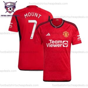 the front of Manchester United Home Men Shirt 2023/24 Mount 7 Printed