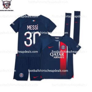 PSG Home Messi 30 Kids Football Kit Cheap Deals 2023/24