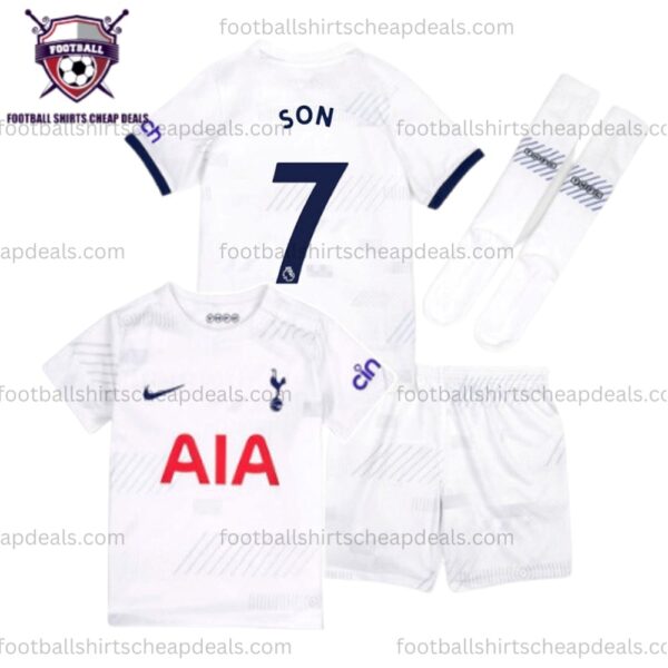 Tottenham Hotspur Home Kid Football Kit 2023/24 Son 7