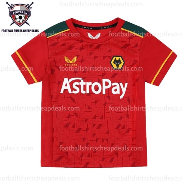 the front of Wolves Away Kid Football Shirt 2023/24