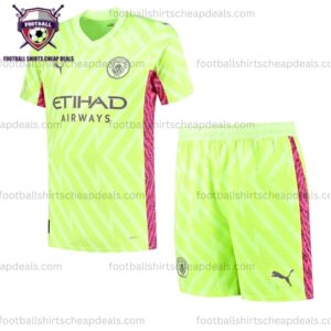Manchester City Green Goalkeeper Kids Football Kit 23 24