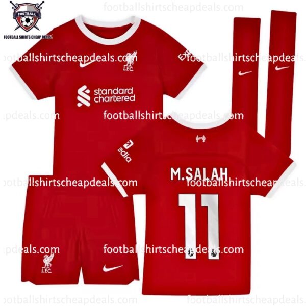 Liverpool Salah 11 Home Kids Football Kit 23 24