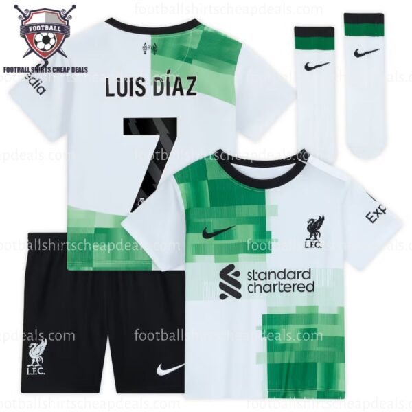 Liverpool Away Kid Kit 2023-24 Louis Díaz 41