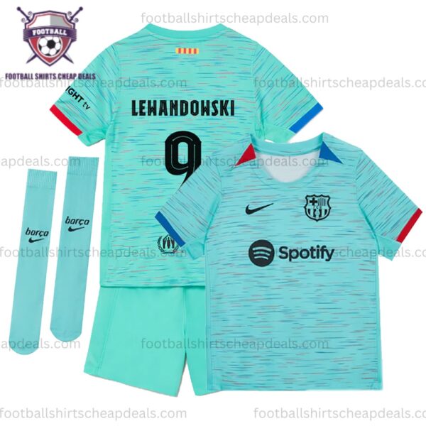 Barcelona Third Kid Kit 2023-24 Lewandowski 9