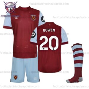 West Ham Bowen 20 Home Kid Football Kit 23 24
